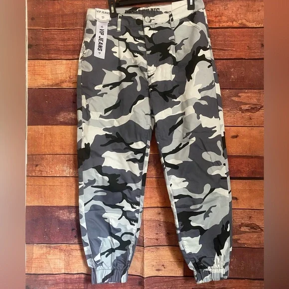 VIP Pants Jumpsuits Vip Jeans Womens Black Gray Camo Cargo